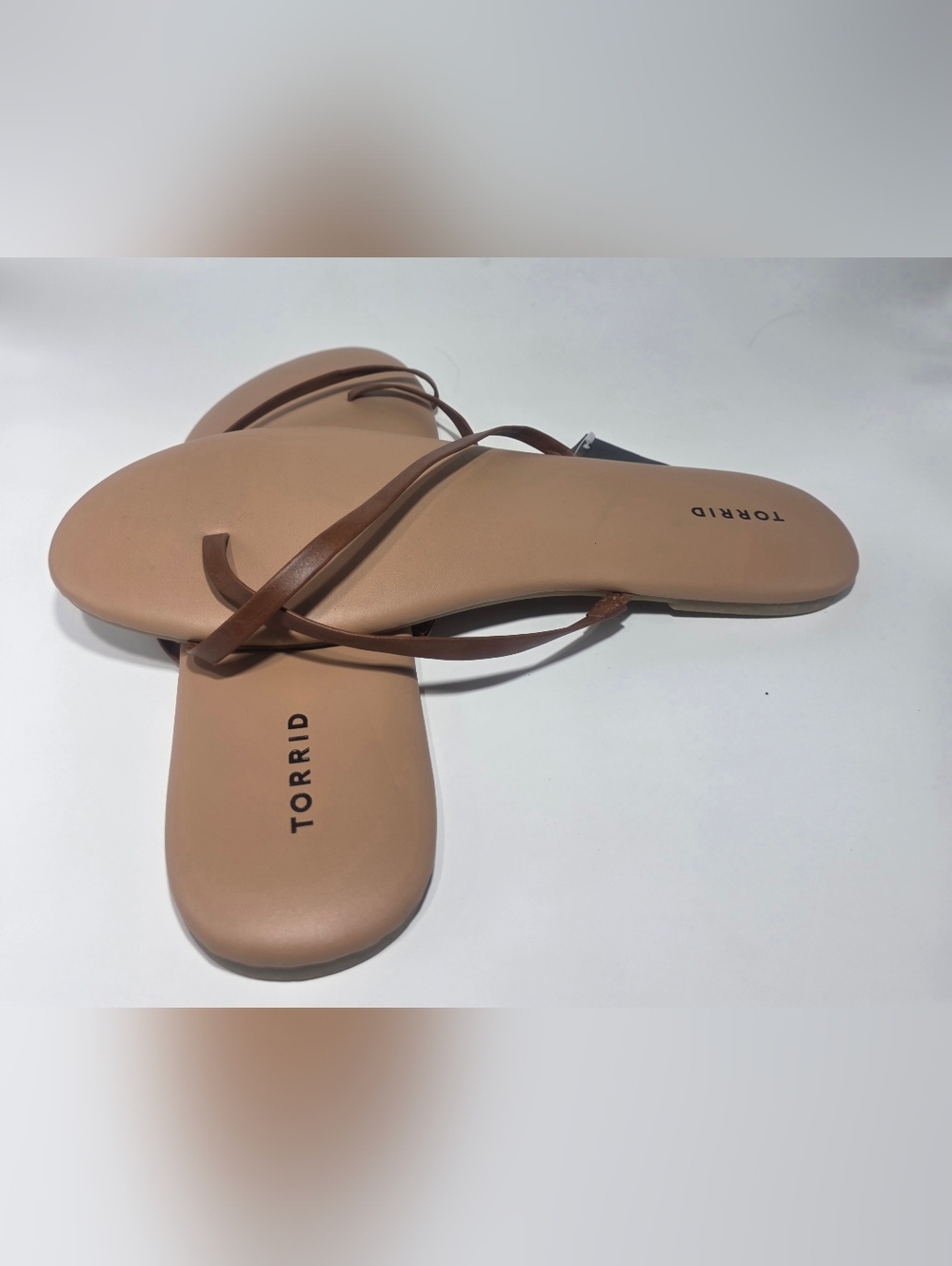 Torrid Women’s Brown Minimal Strap Sandals Size 12W Wide NWT Flat Slide - Picture 5 of 7